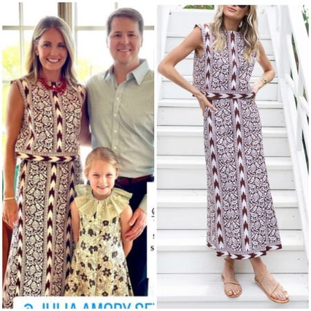 Cameran Eubanks’ Printed Sleeveless Top and Skirt Set (long skirt sold out, shorter version linked) 📸 and info = @camwimberly1