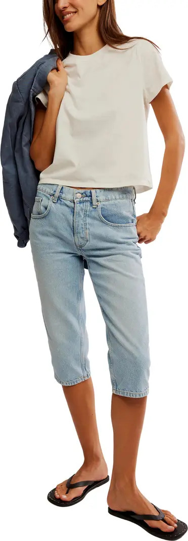 Free People Sun City High Waist Capri Jeans | Nordstrom | Nordstrom