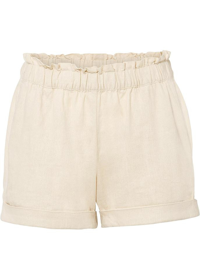 Kurze Shorts mit Gummibund und Taschen - beige - Damen | bonprix | Bonprix DE