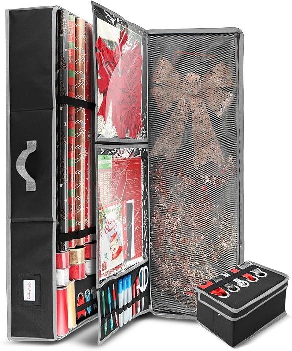 Hearth & Harbor Holiday Storage with Extra 2 PC of Christmas Storage Bins and Ribbon Storage Orga... | Amazon (US)