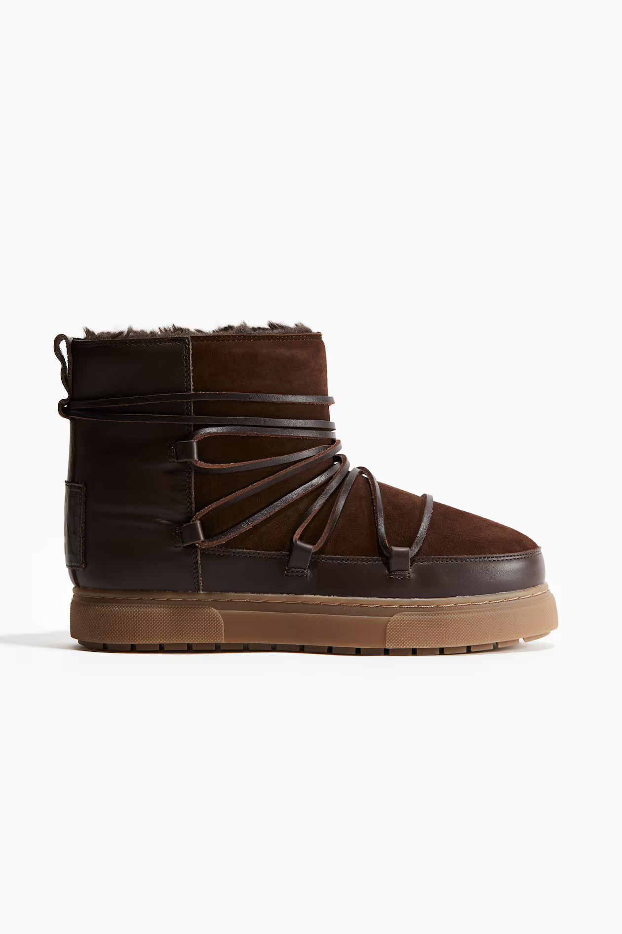 Warm-lined leather boots | H&M (UK, MY, IN, SG, PH, TW, HK)