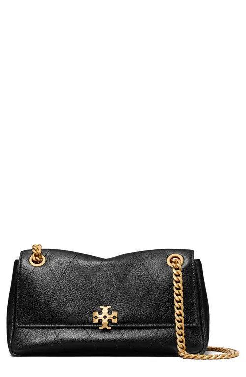 Tory Burch Small Charlie Leather Shoulder Bag in Black at Nordstrom | Nordstrom