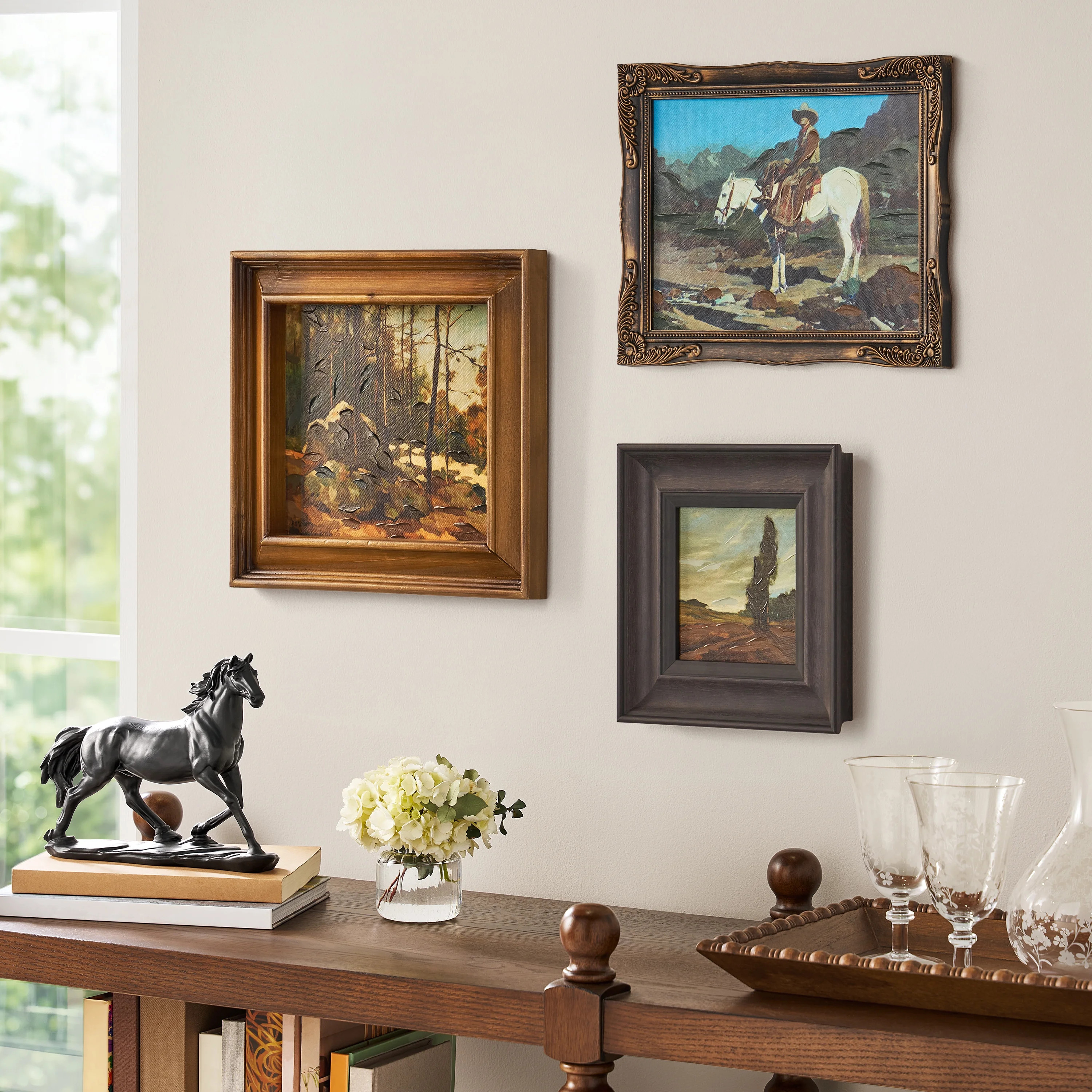 The Pioneer Woman Western Farmhouse Wall Art Set of 3 Framed Prints | Walmart (US)