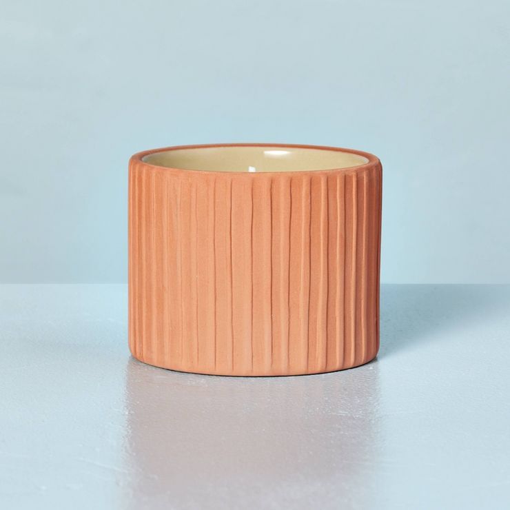 Fluted Terracotta Sunkissed Ginger Jar Candle Tan - Hearth & Hand™ with Magnolia | Target