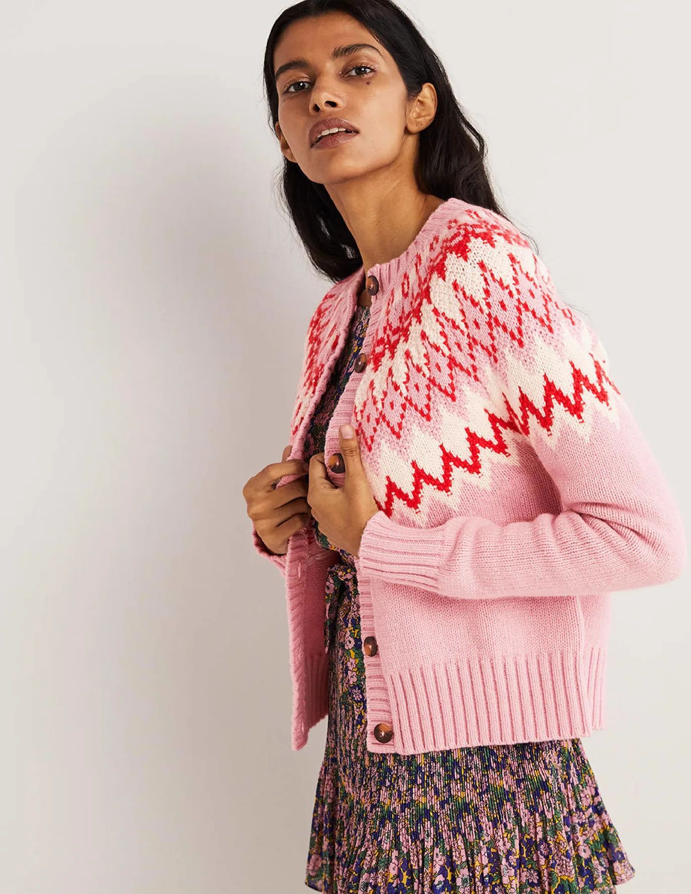 Chunky Fair Isle Cardigan | Boden (US)