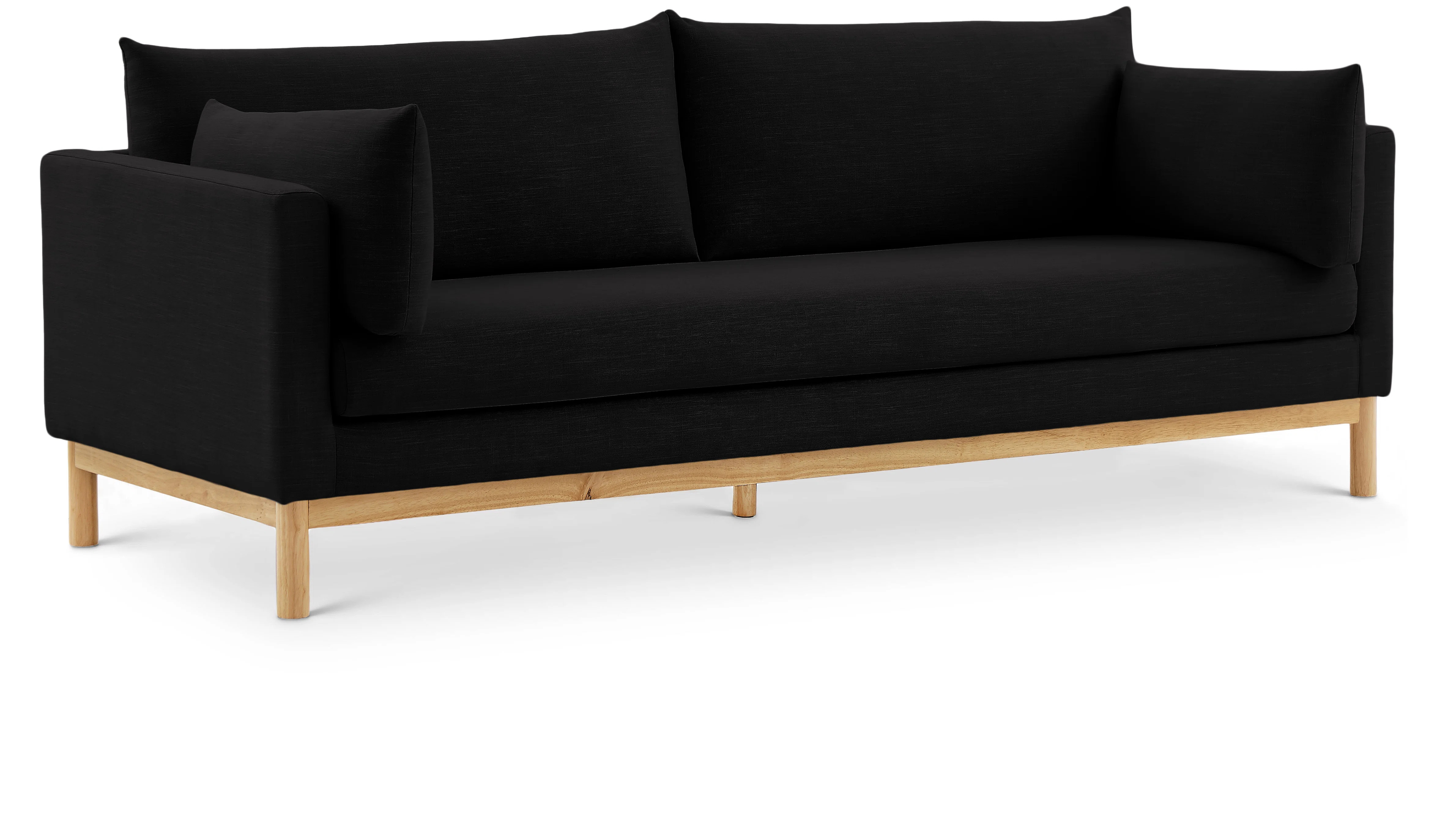 Aldiana 89.5" Linen Textured Fabric Sofa | Wayfair North America
