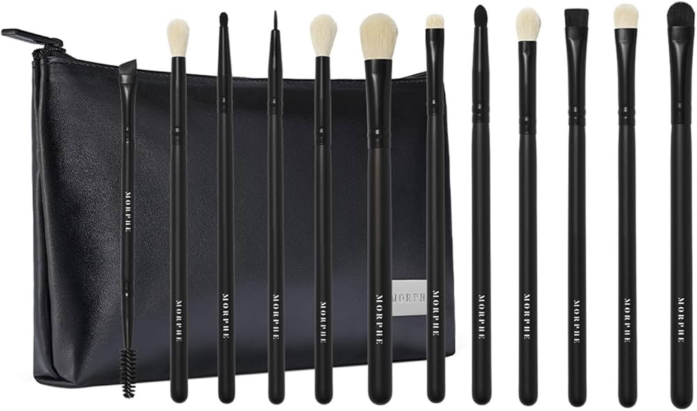 Morphe Eye Obsessed Makeup Brushes - 12 Piece Eyeshadow Brush Set - Lining, Blending & Angled Eye... | Amazon (US)