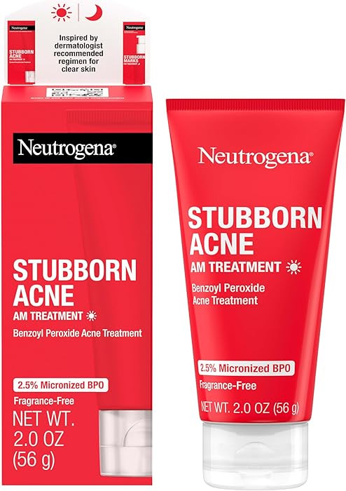 Neutrogena Stubborn Acne AM Face Treatment Daily Facial Treatment Reduces Size & Redness of Break... | Amazon (US)