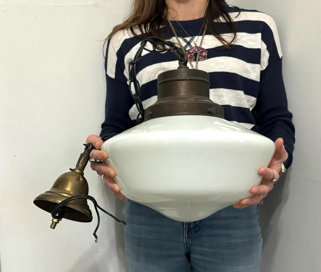 1920s School House Hanging Light Fixture - Etsy | Etsy (US)