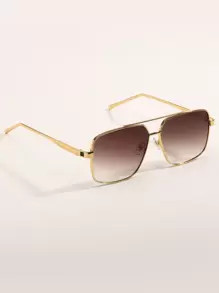 1pc Men & Women Vintage Classic Simple Large Frame Sunglasses Protection SUItable For Aviator, Fo... | SHEIN