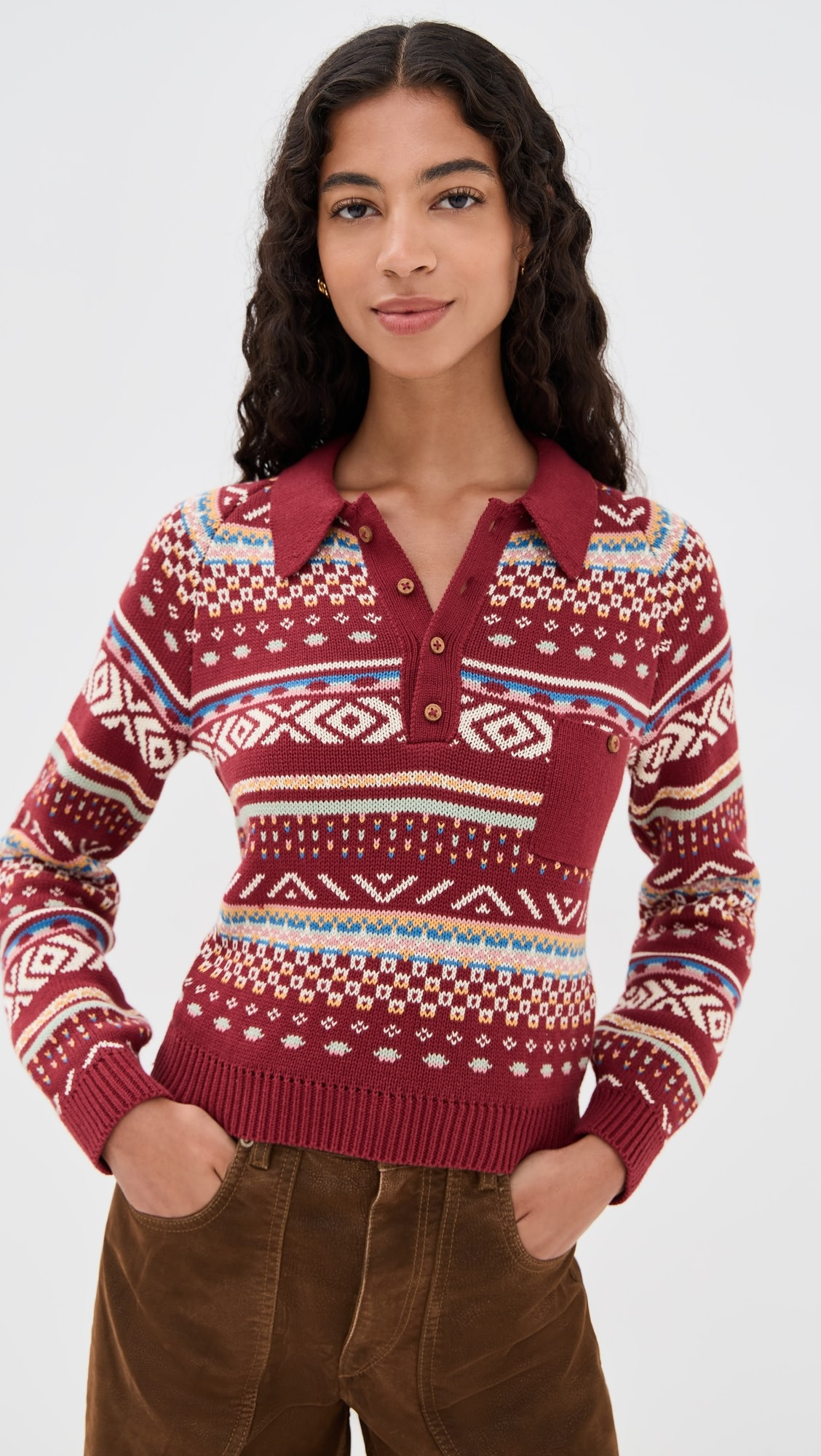 Liza Mesa Fair Isle Top | Shopbop