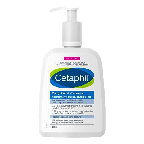 Cetaphil Daily Facial Cleanser Fragrance Free (473ml) - Deep Cleansing Face Wash, Ideal for Normal to Combination to Oily Skin, Dermatologist Tested ​ | Amazon (CA)