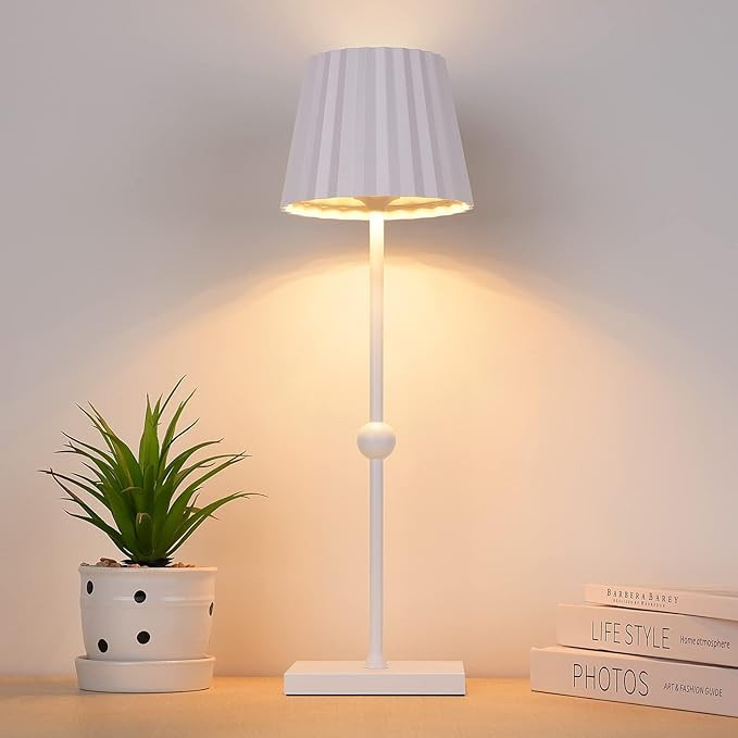 GGOYING Cordless Table Lamp,5200mAh Portable Rechargeable LED Lamp with 3 Color Stepless Dimming,... | Amazon (US)