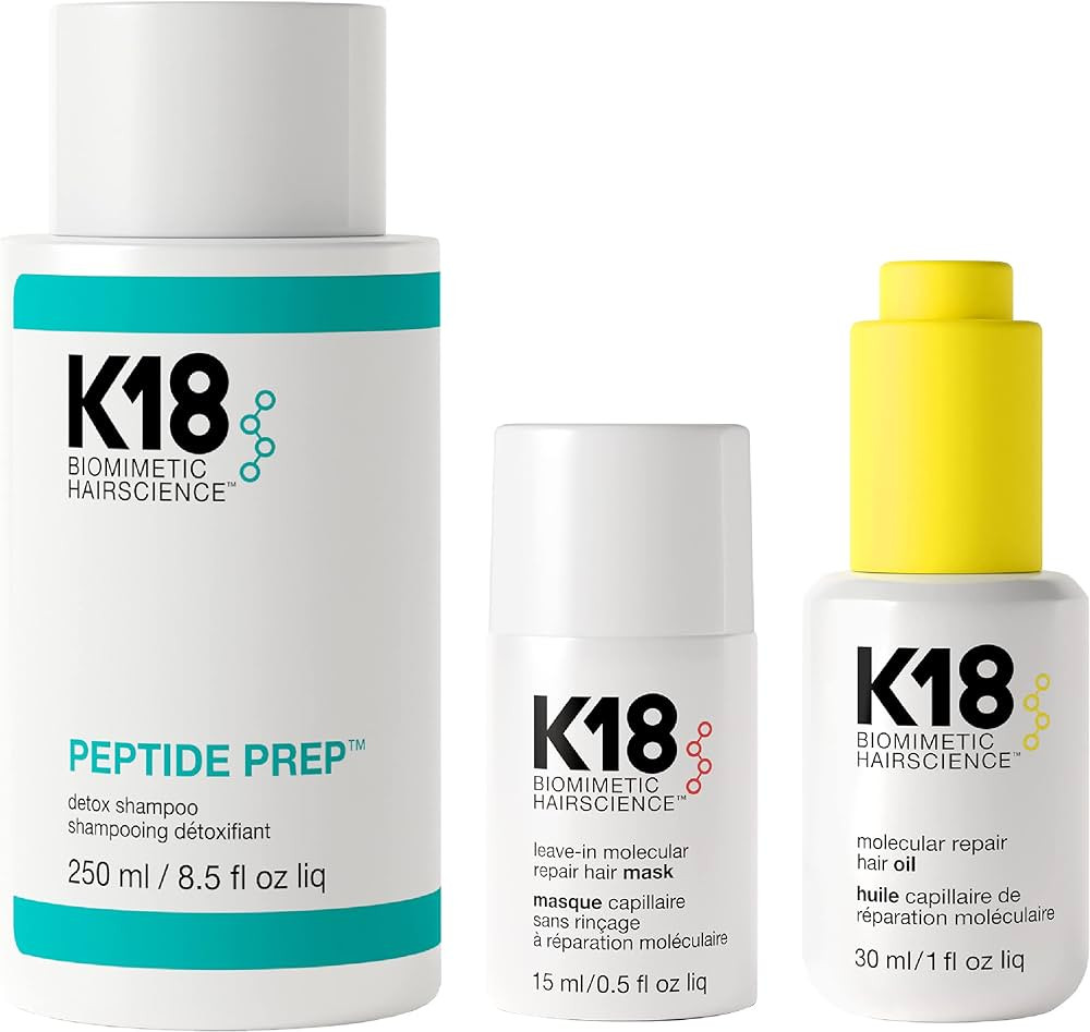 K18 Detox & Repair Bundle - Leave-In Repair Hair Mask, 4-Minute Speed Treatment(15ml), Color Safe... | Amazon (US)