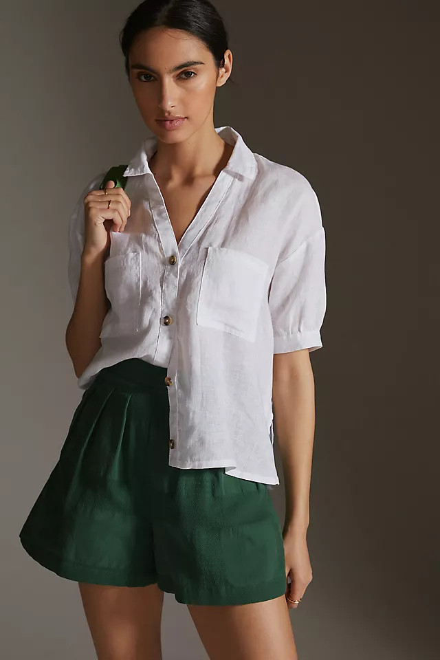 Pilcro Linen Surf Buttondown | Anthropologie (US)