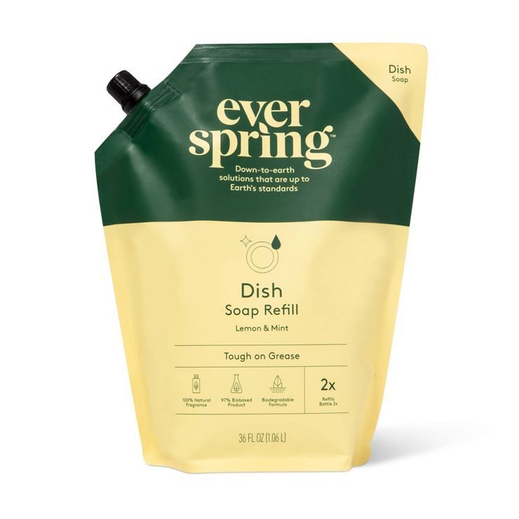 Dish Soap Refill Lemon &#38; Mint - 36 fl oz - Everspring&#8482; | Target