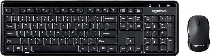 Amazon Basics Wireless Computer Keyboard and Mouse Combo - Quiet and Compact - US Layout (QWERTY) | Amazon (US)