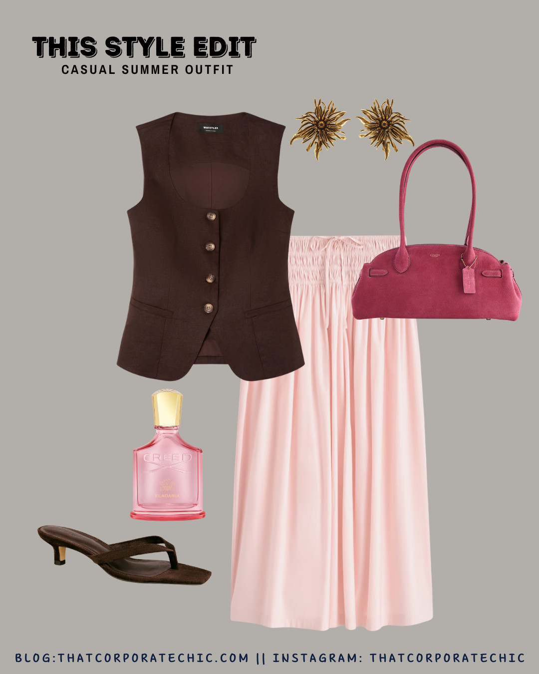 Elevated Casual Summer Outfit Ideas - sleeveless linen blazer + midi skirt













casual summer outfits, elevated style, chic summer fashion, summer wardrobe inspiration, classy casual outfits, effortless dressing, minimalist fashion, quiet luxury style, summer capsule wardrobe, colourful summer style, thatcorporatechic

#LTKsummer #LTKeurope #LTKstyletip