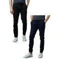 2-Pack Mens Slim-Fit Cotton Twill Jogger Pants (S-2XL) | Walmart (US)