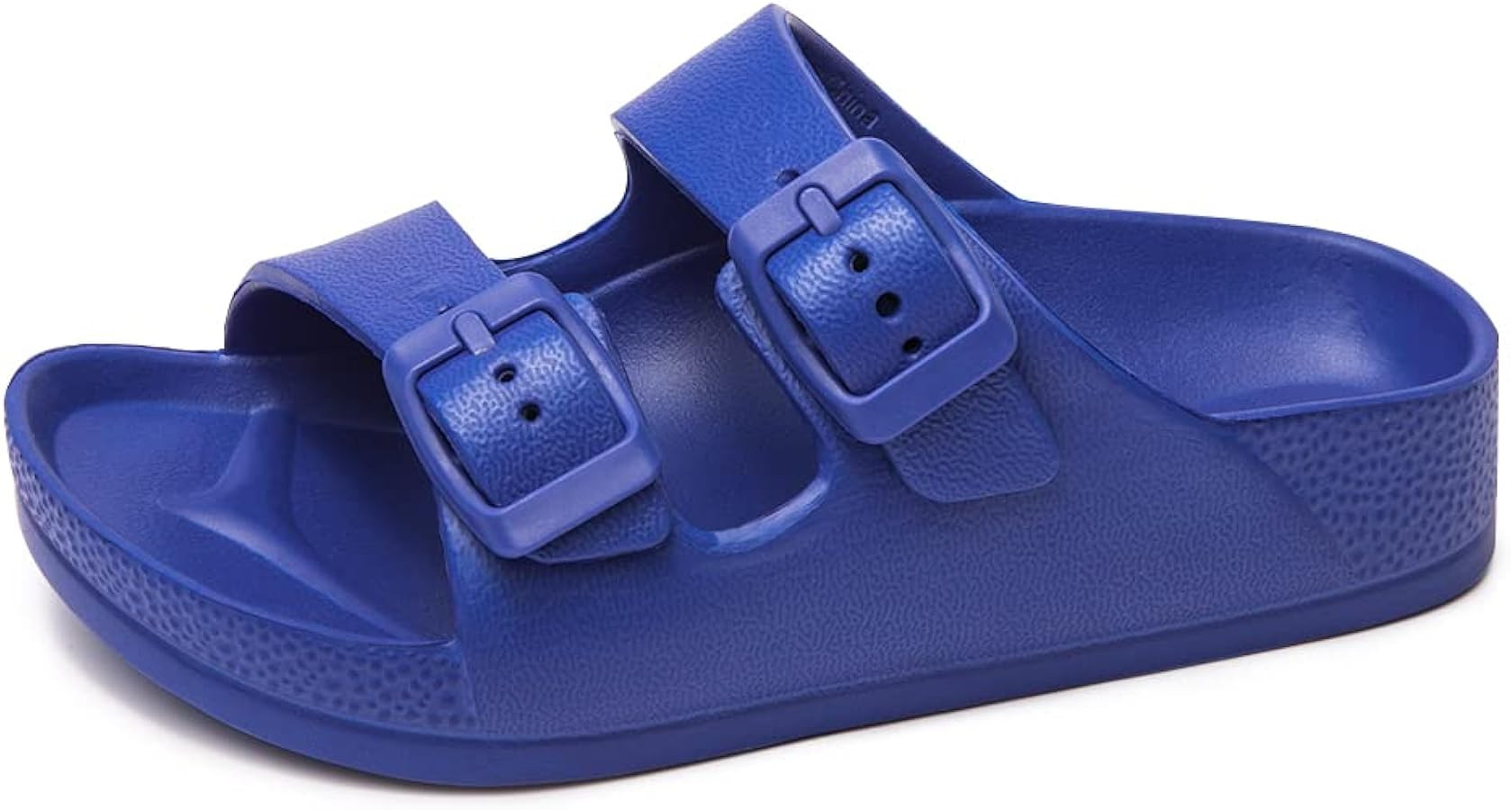 FUNKYMONKEY Unisex-Child Slides Double Buckle Adjustable EVA Flat Sandals for Boys Girls | Amazon (US)