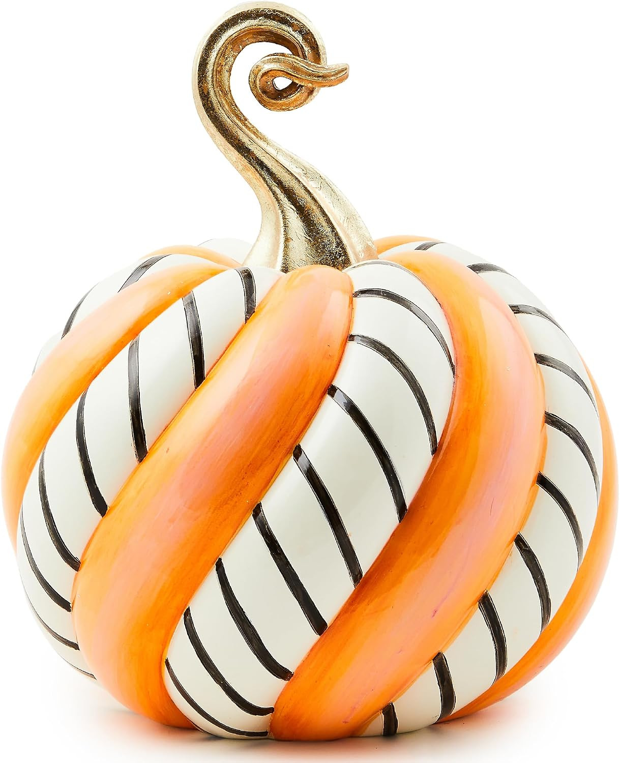 MACKENZIE-CHILDS Trick or Treat Candy Swirl Pumpkin, Resin Pumpkin Decor, Halloween Home Decor, M... | Amazon (US)