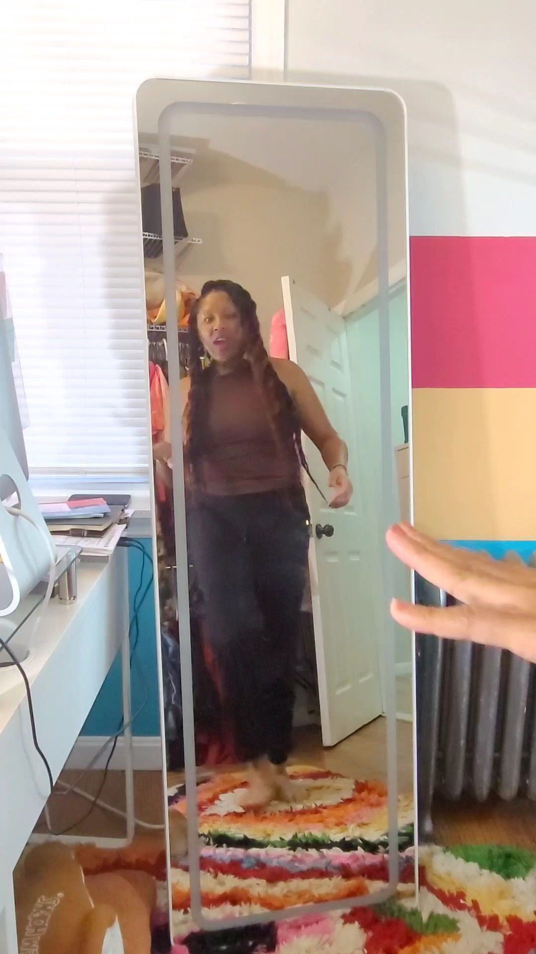 Obsessed with this full-length LED mirror ✨This Hasipu mirror is both functional and a statement piece. The built-in lights are perfect for getting ready, outfit checks, and content creation, and I love that it can be used standing, wall-mounted, or hung. The sleek black frame fits beautifully in a bedroom, closet, or living space and instantly elevates the room.

#LTKHome