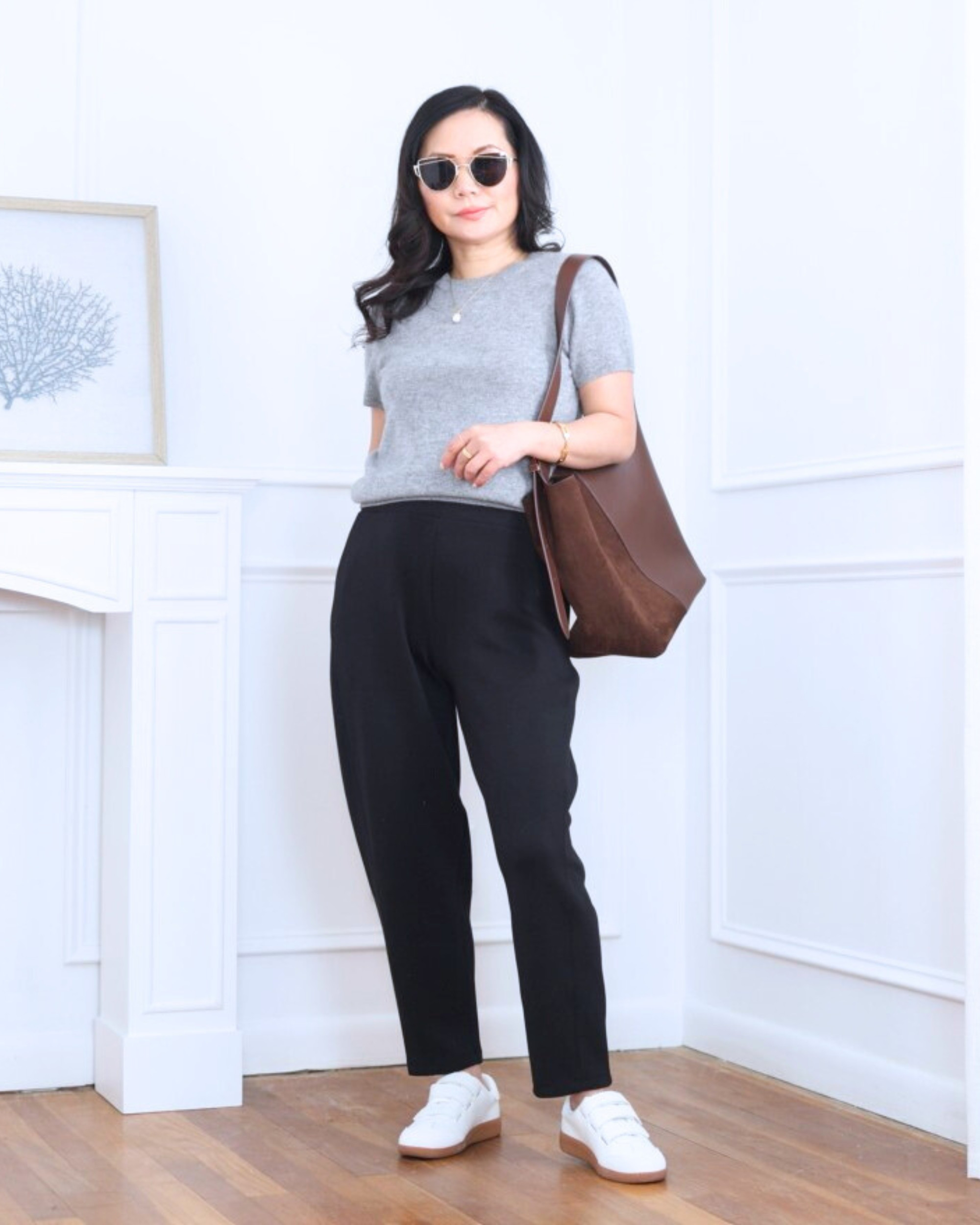 Cashmere tee from Quince paired with Spanx pants and Steve Madden sneakers — comfy, sleek, and effortlessly put together for an easy day out. I’m 5’2, wearing size XS.

#LTKootd #LTKOver40 #LTKPetite