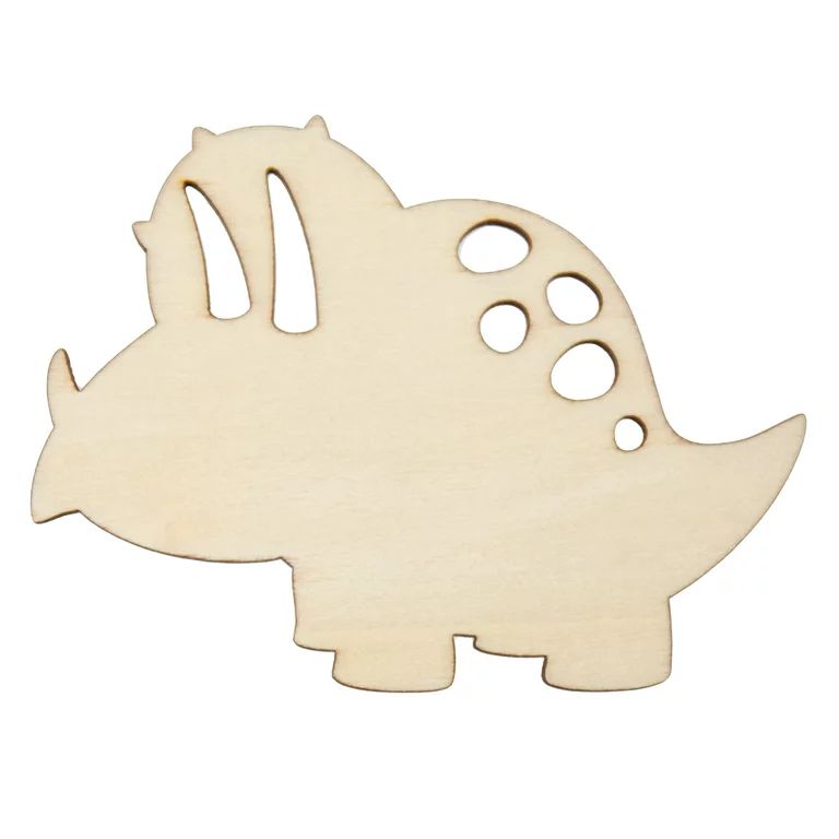 Hello Hobby Wood Triceratops Dinosaur Shape, Ready-to-Decorate Die-Cut Shape, 4" x 0.145" x 3", 0... | Walmart (US)