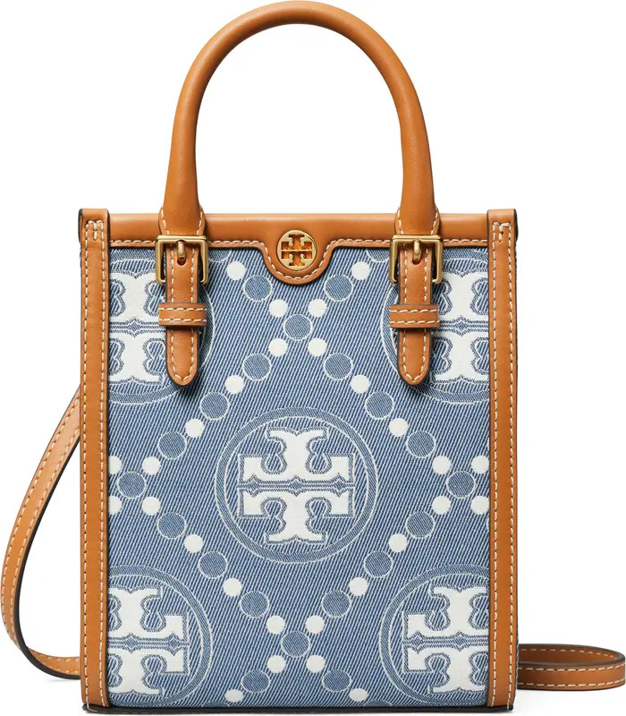 Mini T Monogram North/South Denim Tote | Nordstrom