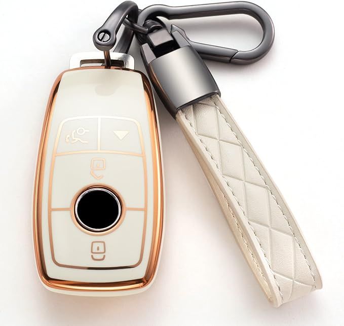 Compatible with Mercedes Benz Key Fob Cover with Keychain,Soft TPU 360 Degree Protection Key Shel... | Amazon (US)