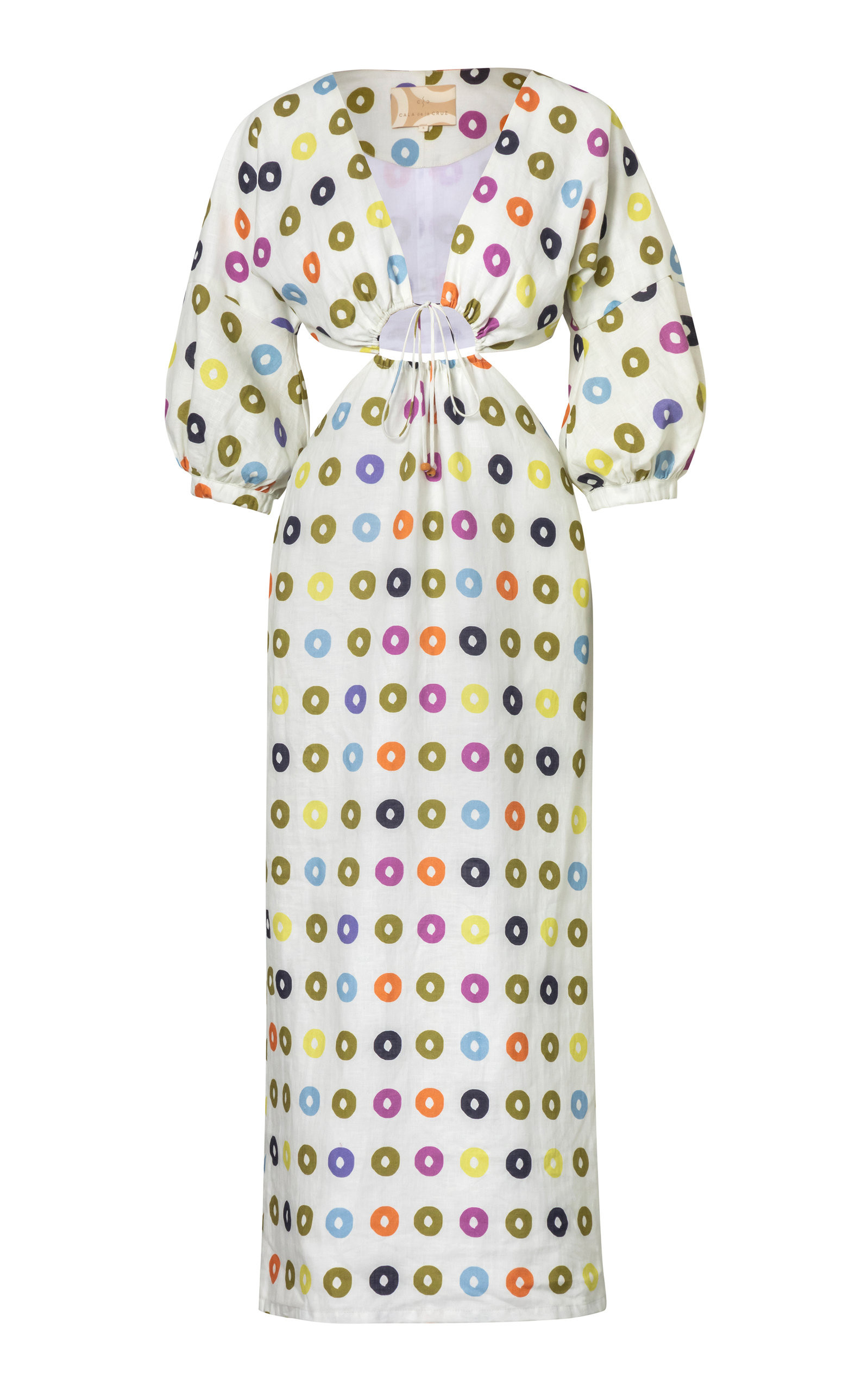 Cala de la Cruz - Women's Elena Cutout Linen Midi Dress - White - Only At Moda Operandi | Moda Operandi (Global)