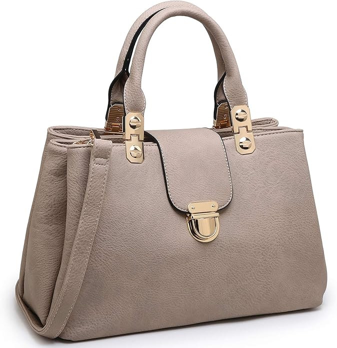 Dasein Women Satchel Handbags Top Handle Purse Medium Tote Bag Vegan Leather Shoulder Bag | Amazon (US)