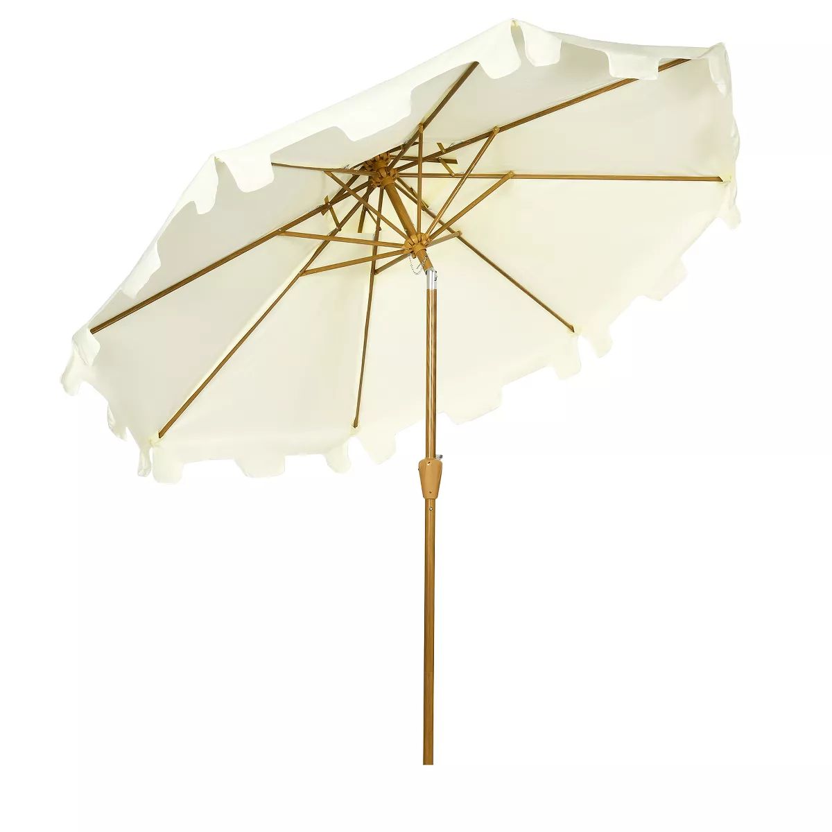 Outsunny 8.8' Patio Umbrella with Push Button Tilt and Crank Outdoor Market Table Umbrella, Cream... | Target