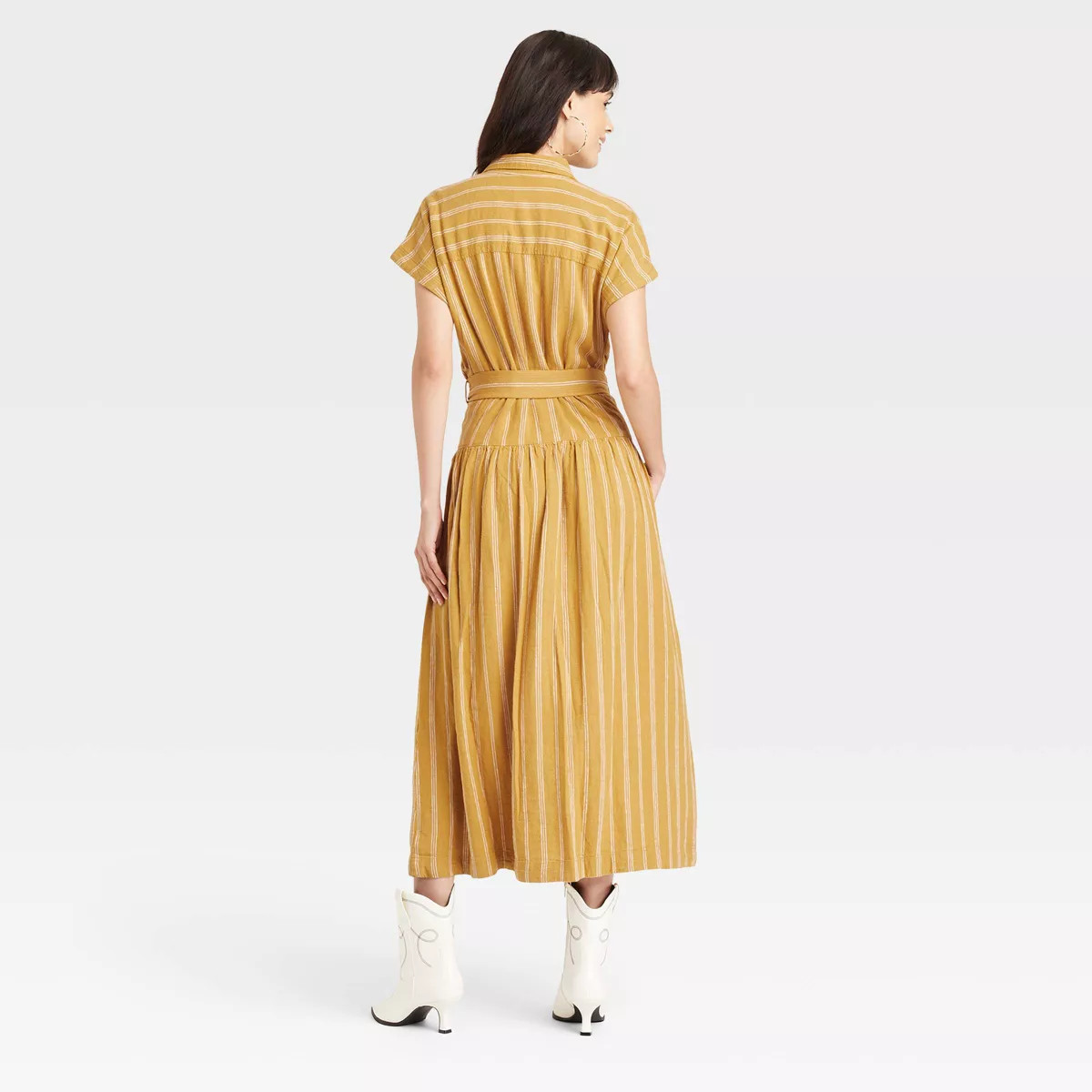 Women's Short Sleeve Belted Midi Shirtdress - Universal Thread™ | Target