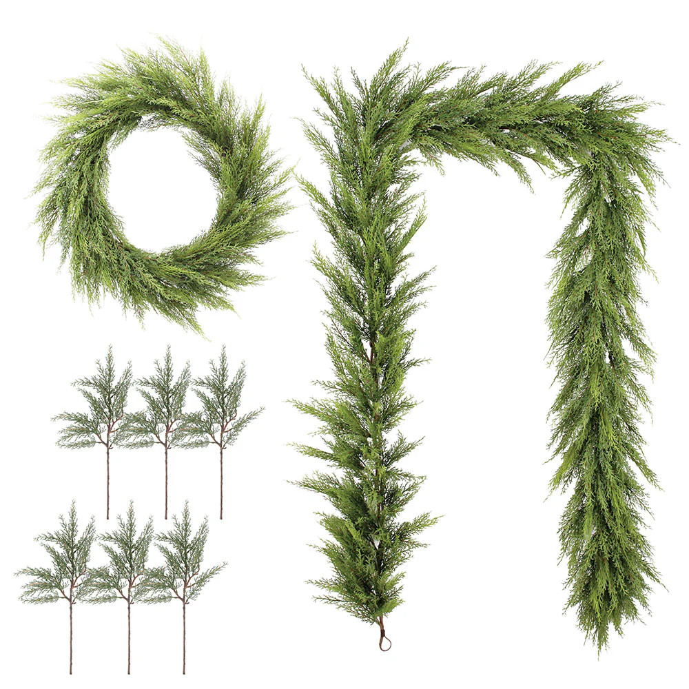 Cedar Wreath, Garland & Stems – Coordinated Greenery | CG Hunter