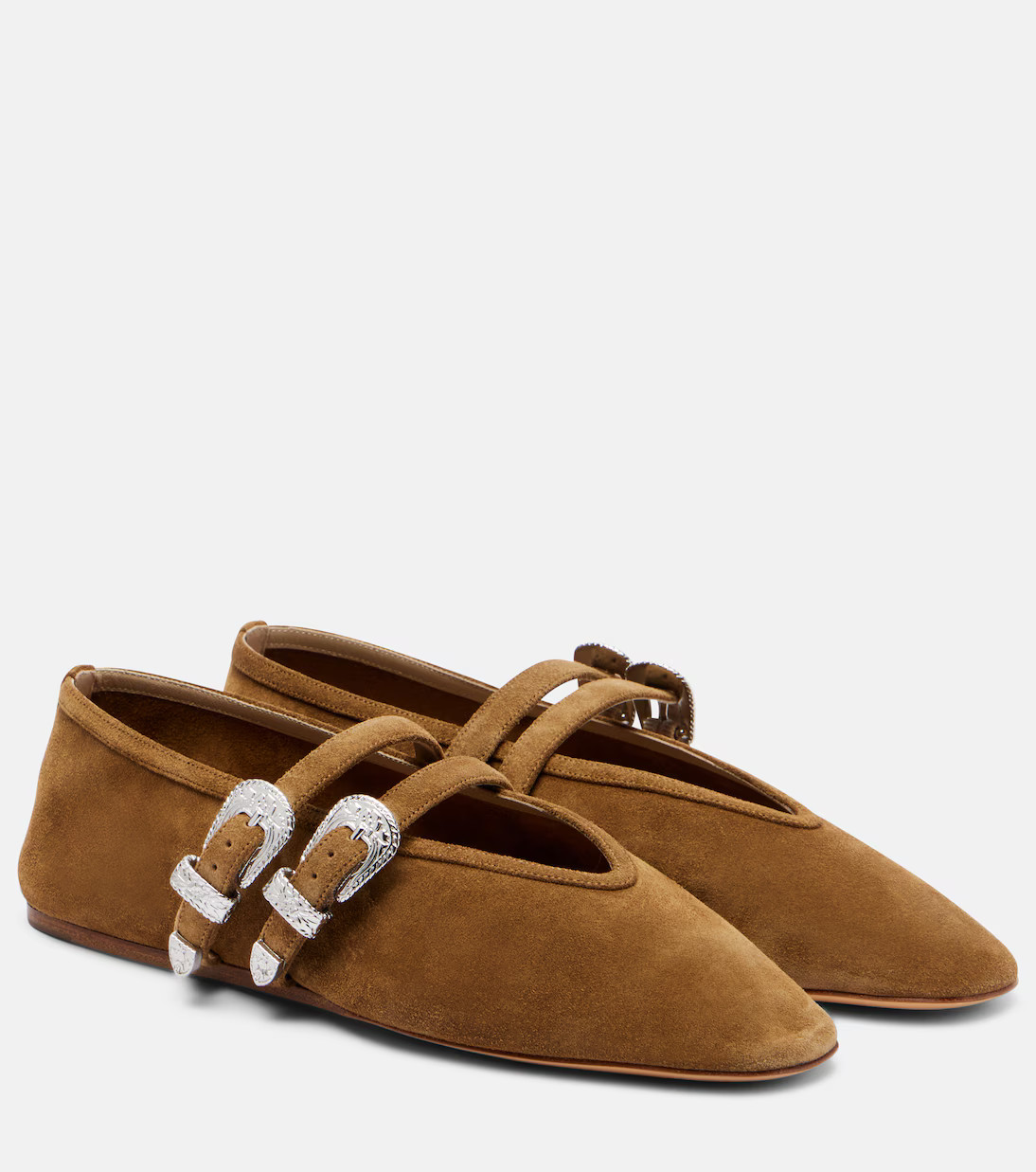 Claudia suede Mary Jane ballet flats | Mytheresa (US/CA)