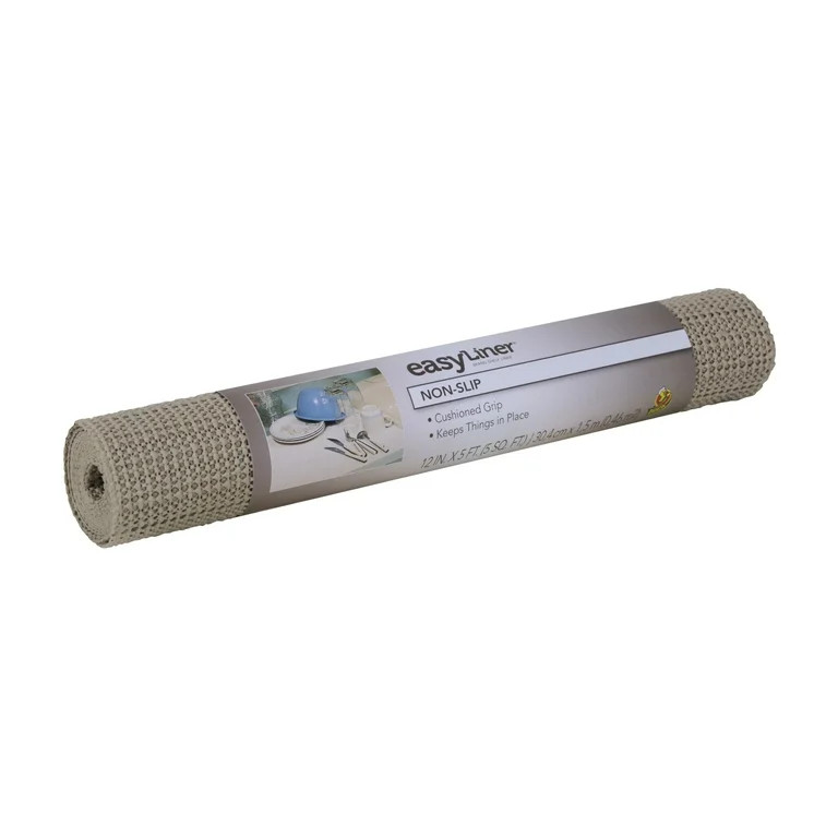 EasyLiner Original Grip Shelf Liner, Taupe, 12 in. x 5 ft. Roll | Walmart (US)
