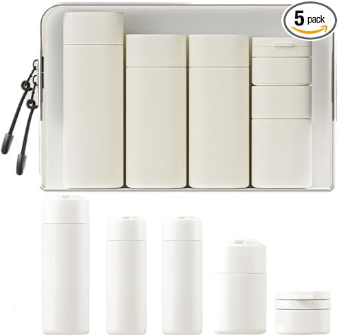 Travel Bottles Set - TSA Approved Leak Proof Squeezable Containers for Toiletries, Conditioner, S... | Amazon (US)