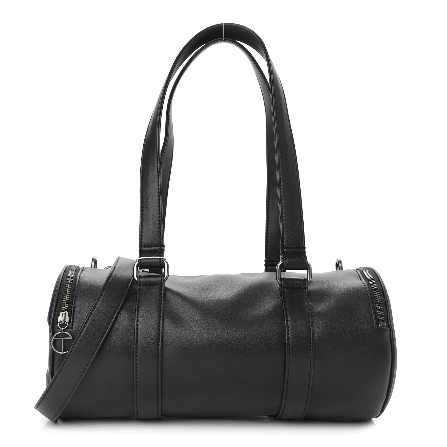 TELFAR Vegan Leather Medium Duffle Black | FASHIONPHILE (US)