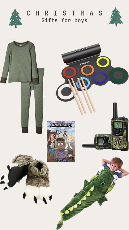 Holiday gift ideas for boys
#boys #gifts #amazon #pajamas #books #blanket #slippers #drums #toys

#LTKkids #LTKfindsunder50 #LTKHoliday