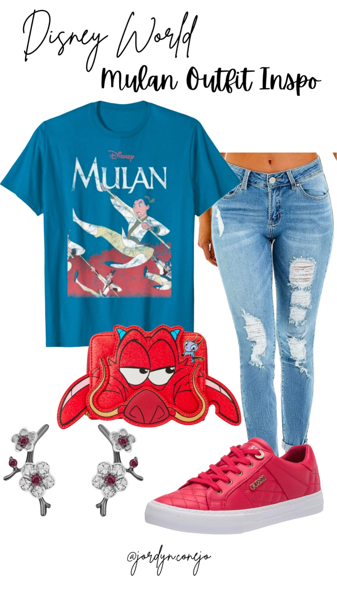 Mulan inspried disney outfit for the parks!
Pack for disney- Disney trip- mulan- mushu- womens jeans-chinese blossoms- red sneakers- womens sneakers- womens style- disney wallet- disney shirt- disney parks- disney world- disneyland outfit

#LTKMidsize #LTKTravel #LTKStyleTip