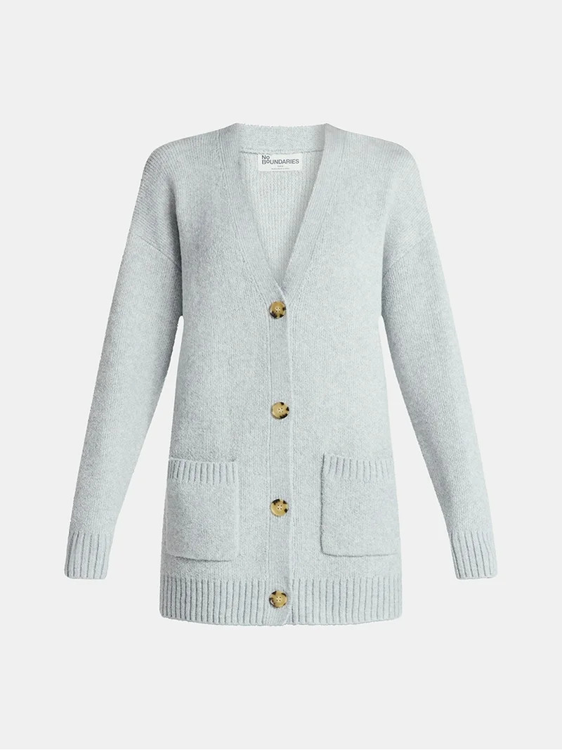 No Boundaries Button-Front Grandpa Cardigan, Women's | Walmart (US)