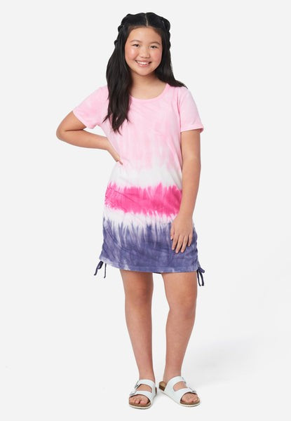 Tie-Dye Ruched T-Shirt Dress | Justice