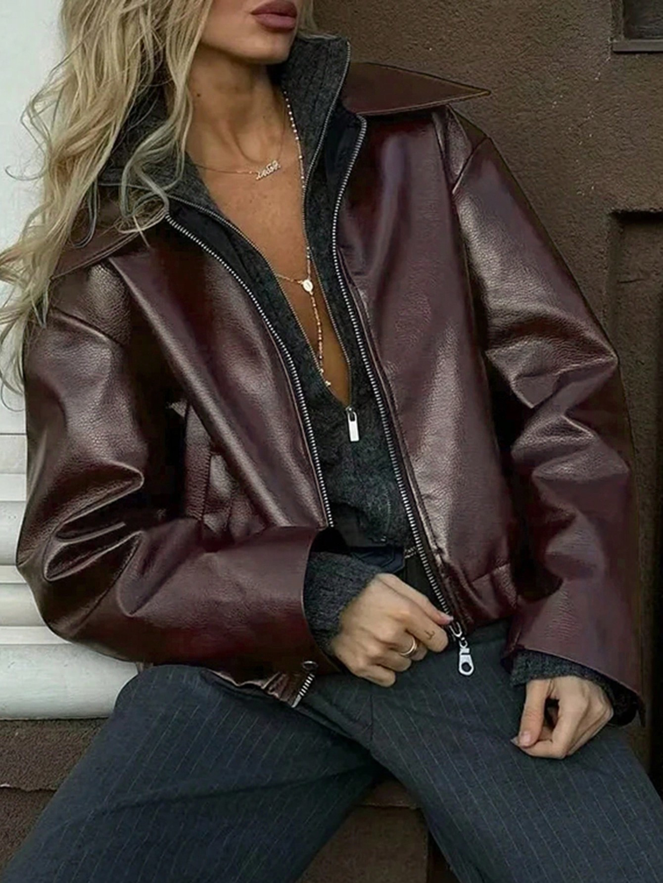 SHEIN EZwear Women's Fashionable Solid Color Jacket, Spring & Autumn | SHEIN USA | SHEIN