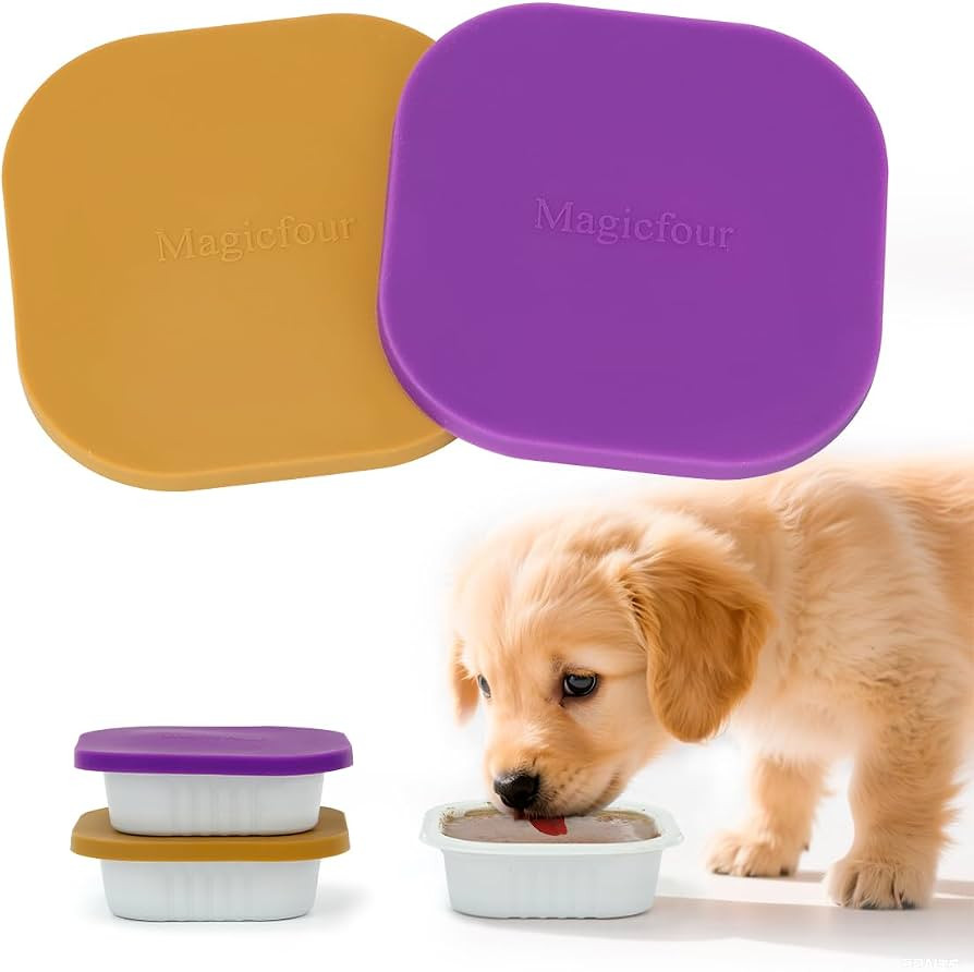 Magicfour Dog Food Can Cover Lid for Cesar, 2 Pcs Square Sealer Fresh Saver | Amazon (US)