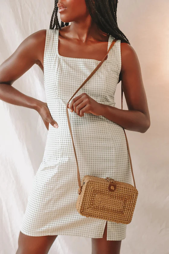 Summer Cute Brown Straw Mini Crossbody Bag | Lulus (US)