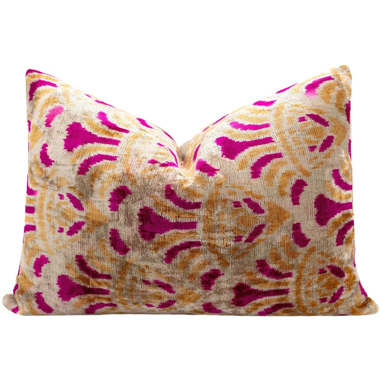 Canvello Pink and Gold Abstract Design Throw Pillow - 16x24 in - 16"x24 | Bed Bath & Beyond