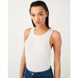 Racer Back Tank In White | 7 For All Mankind