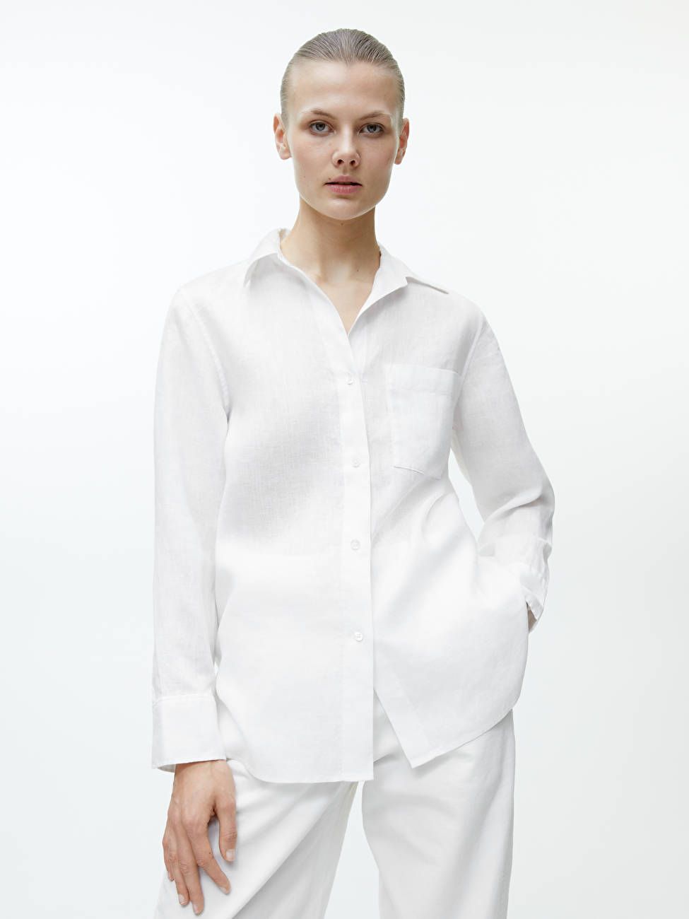 Linen Shirt - White - ARKET WW | ARKET