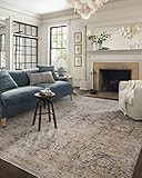 Jean Stoffer x Loloi Katherine Collection KES-02 Charcoal/Gold 9'-6" x 13'-1" Area Rug | Amazon (US)